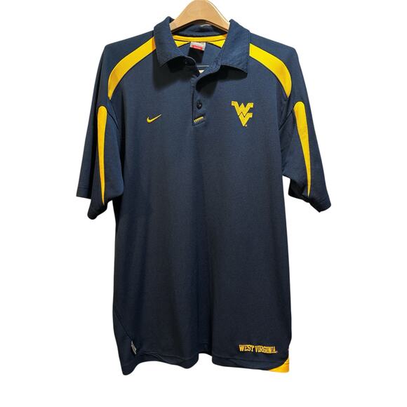 Nike Other - Nike West Virginia Mountaineers navy gold polo shirt men’s large